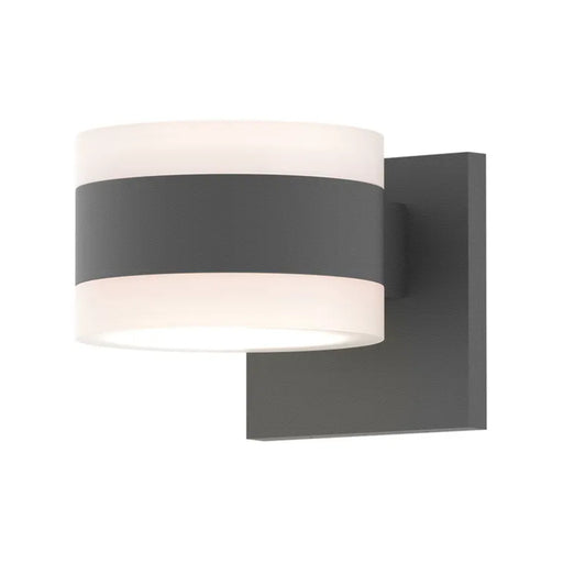 Sonneman 7302 Reals 5" Up/Down LED Wall Sconce - White Cylinder Lens Textured Gray