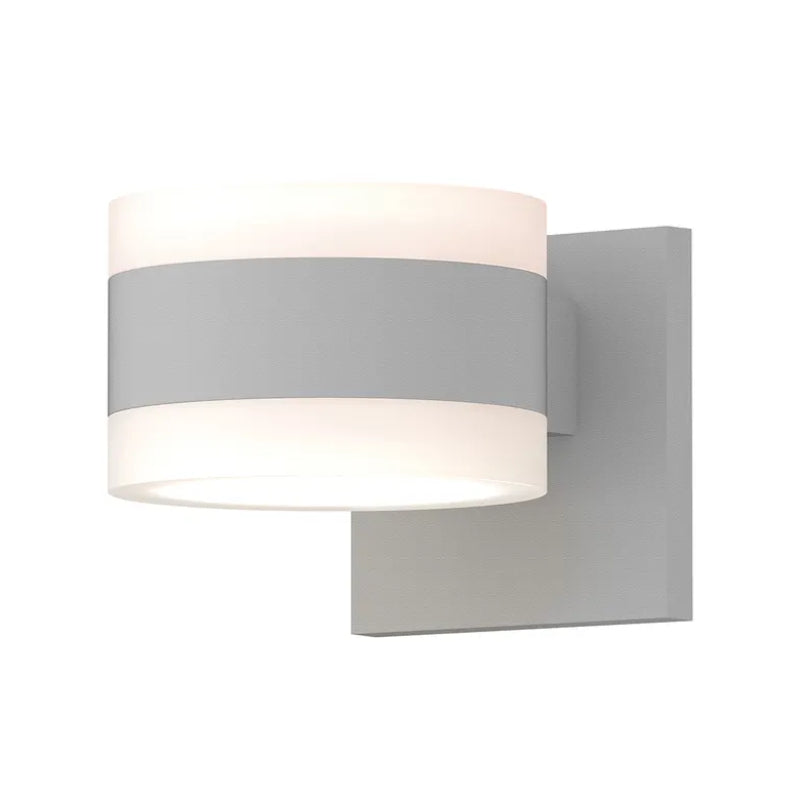 Sonneman 7302 Reals 5" Up/Down LED Wall Sconce - White Cylinder Lens Textured White