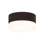 Sonneman 7309 Reals 5" Indoor/Outdoor LED Surface Mount - Clear / Frosted White Lens Textured Bronze/Frosted White