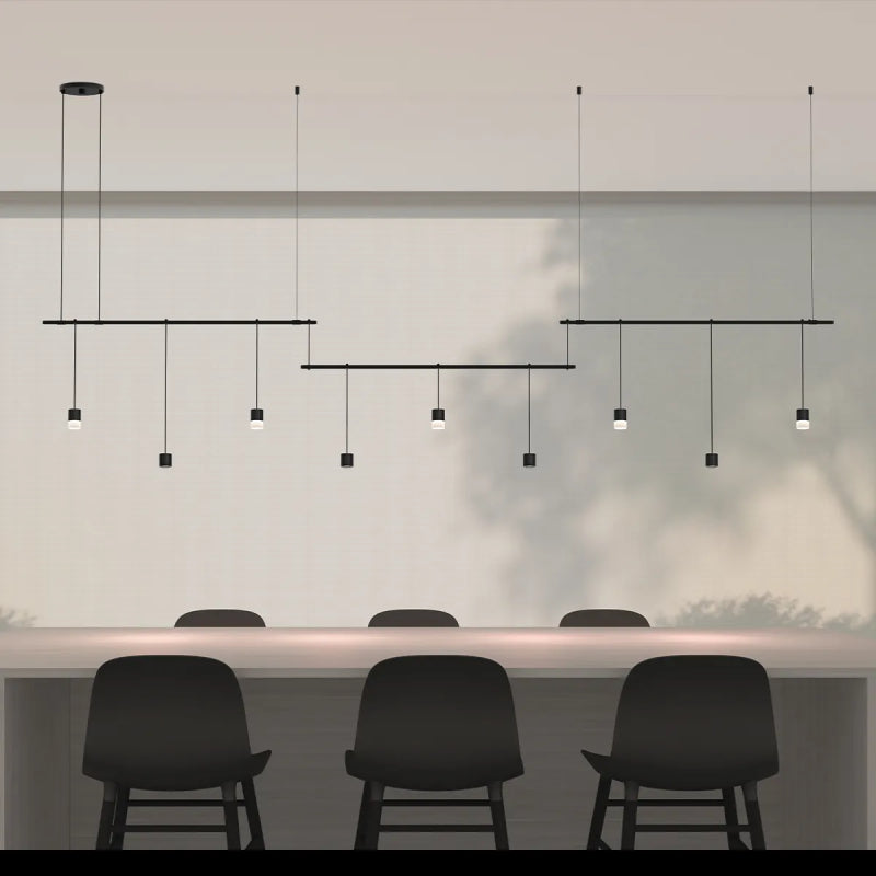 Sonneman SLS0157 Suspenders 104" 3-Bar In-Line Linear LED Lighting System - Suspended Cylinder / Flood Lens