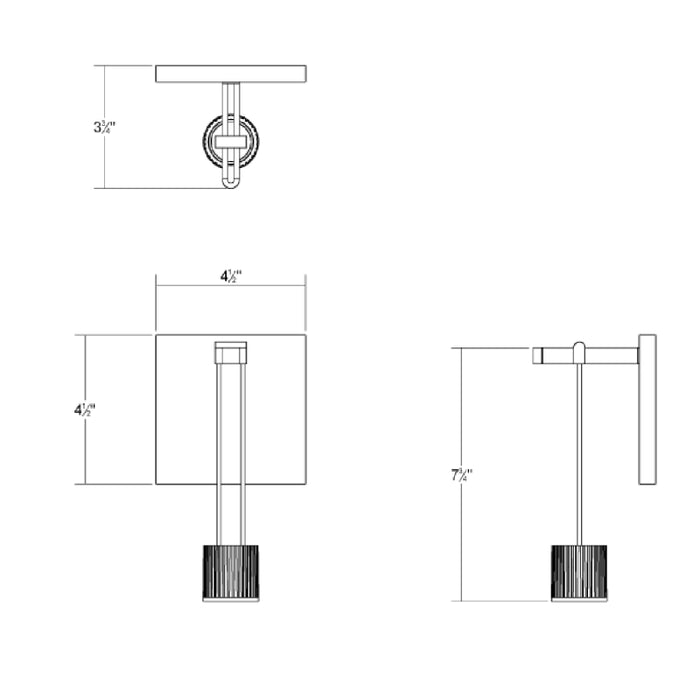 Sonneman SLS0218 Suspenders 8" Tall Mini Single LED Wall Sconce - Suspended Cylinder / Flood Lens