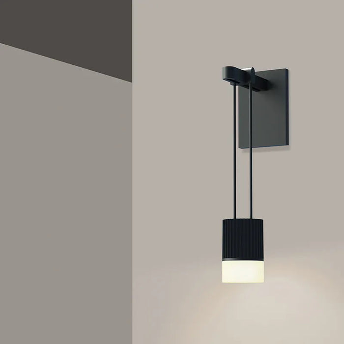 Sonneman SLS0220 Suspenders 9" Mini Single LED Wall Sconce - Suspended Cylinder / Glass Diffuser