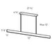 Dals SPD72-CC Beam 1-lt 72" LED Slim Linear Pendant, 5CCT Selectable