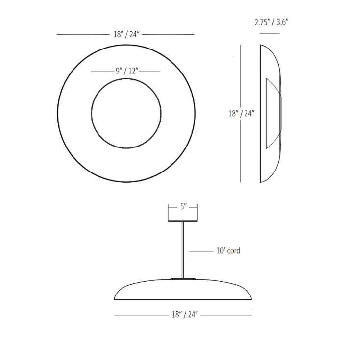 Koncept RMW-09-SW Ramen LED Wall Sconce/Pendant