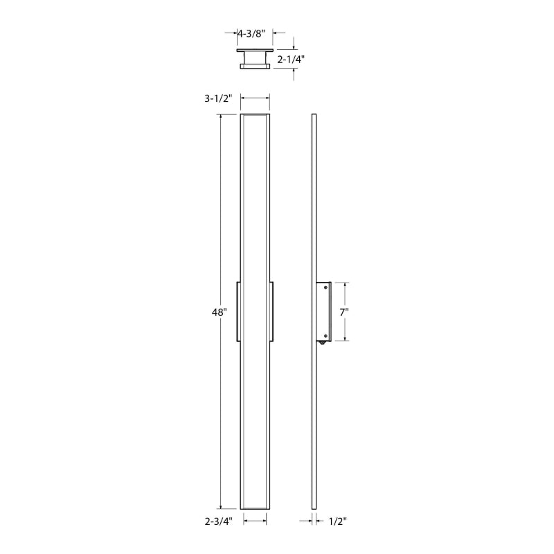 Dals SWS48-CC Gemini 48" Outdoor LED Slim wall mount, 5CCT Selectable