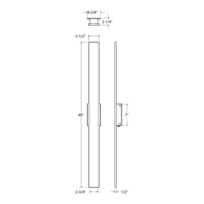 Dals SWS48-CC Gemini 48" Outdoor LED Slim wall mount, 5CCT Selectable
