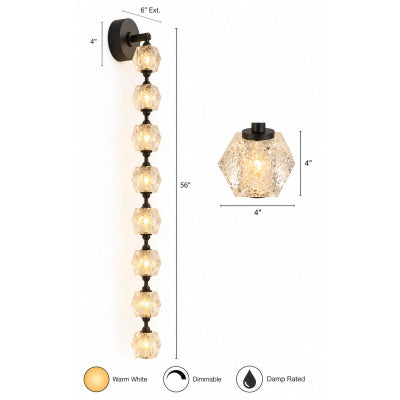 Avenue Lighting HF3908 Beluga 8-lt 56" Tall LED Wall Sconce