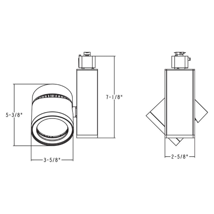 Juno Trac-Master T387L 46W LED Vertical Cylinder Track Head