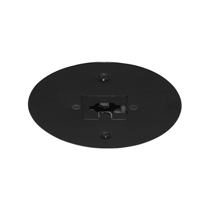 Juno T40F Trac-Master Line Voltage Flush Monopoint Adapter - Black