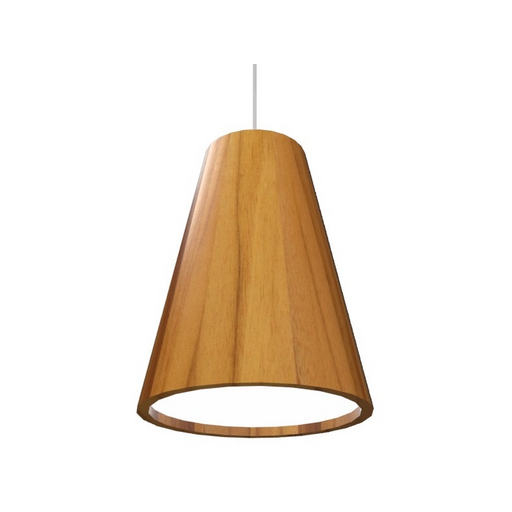 Accord 1130 Conical 1-lt 8" LED Pendant, E26 Base - Teak