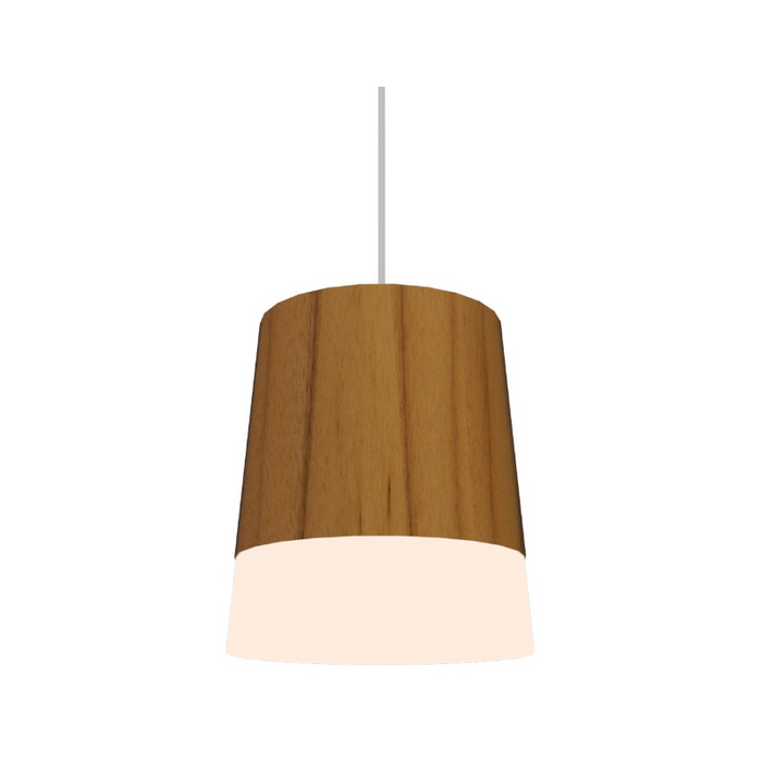 Accord 1100 Conical 1-lt 6" LED Pendant, E26 Base - Teak