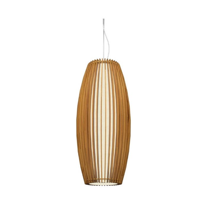 Accord 1139 Stecche di Legno 1-lt 12" LED Pendant - Teak