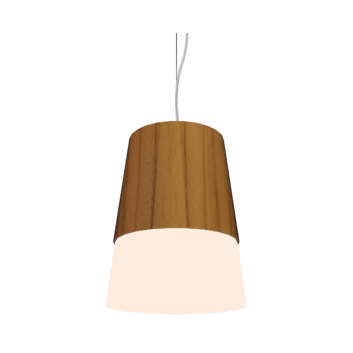 Accord 264 Conical 1-lt 11" LED Pendant, E26 Base - Teak