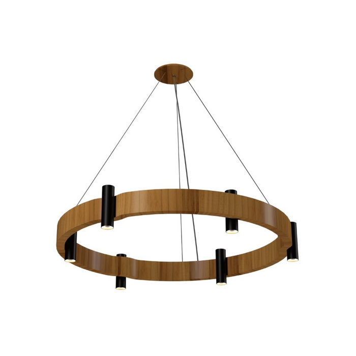 Accord 1497 Flow 12-lt 24" LED Pendant - Teak