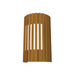Accord 420 Slatted 2-lt 12" Tall LED Wall Light, E26 Base - Teak