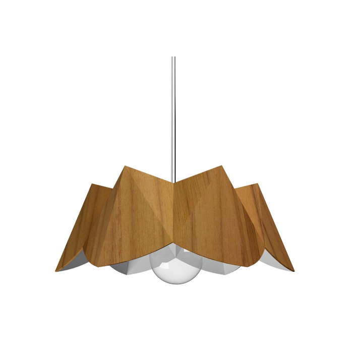 Accord 1283 Physalis 1-lt 18" LED Pendant - Teak