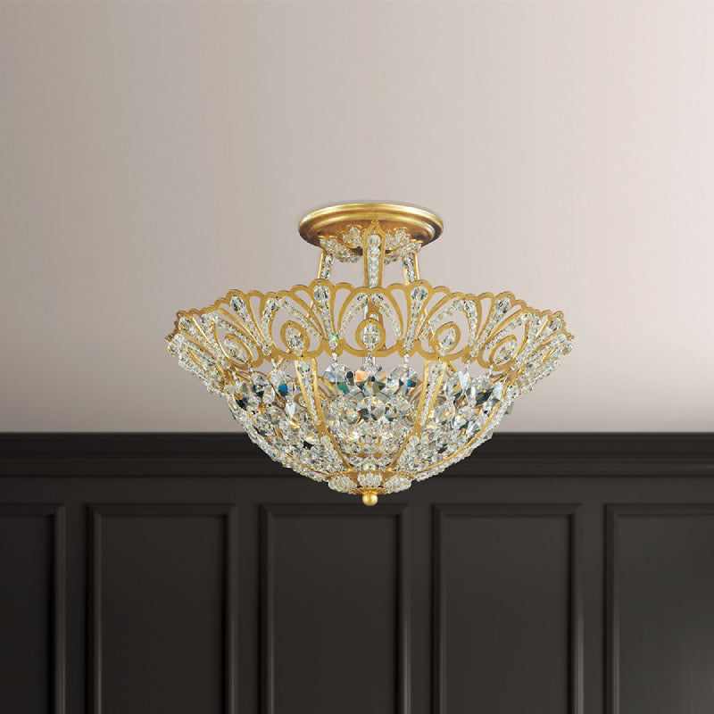 Schonbek 9841 Tiara 5-lt Semi-Flush Mount