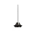 Bover Tibeta 03 1-lt 9" LED Pendant-Antique Brass/Black Fabric