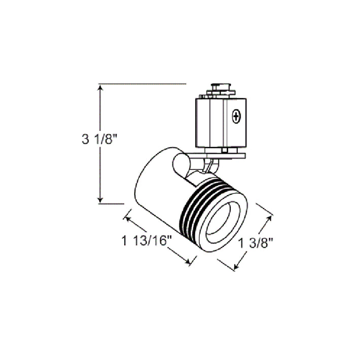 Juno TL114 Trac 12 7W LED Mini-Cylinder Spotlight Trac Head