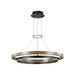 Tech 700GRC36 Grace 36" LED Chandelier - Matte Black/Weathered Oak Wood