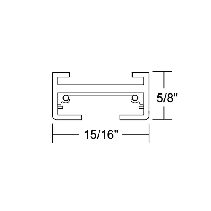 Juno TLVR Trac 12/25 4-ft 1-Circuit Miniature Low Voltage Track