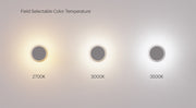 Pablo Designs Totem Puck LED Wall Sconce, 3CCT Selectable