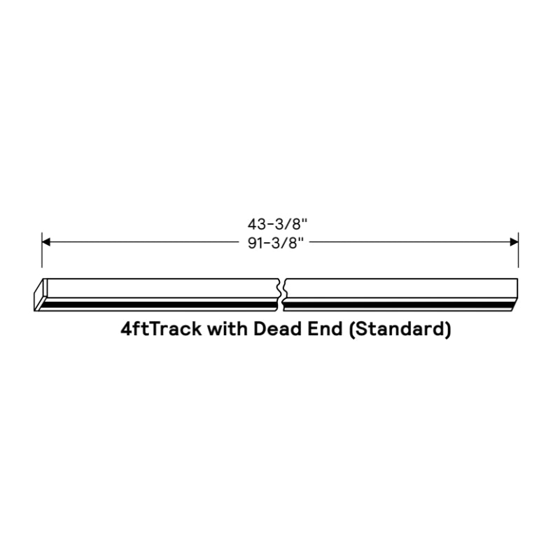 Lightolier 6104 Advent 4-ft Track w/ Dead End