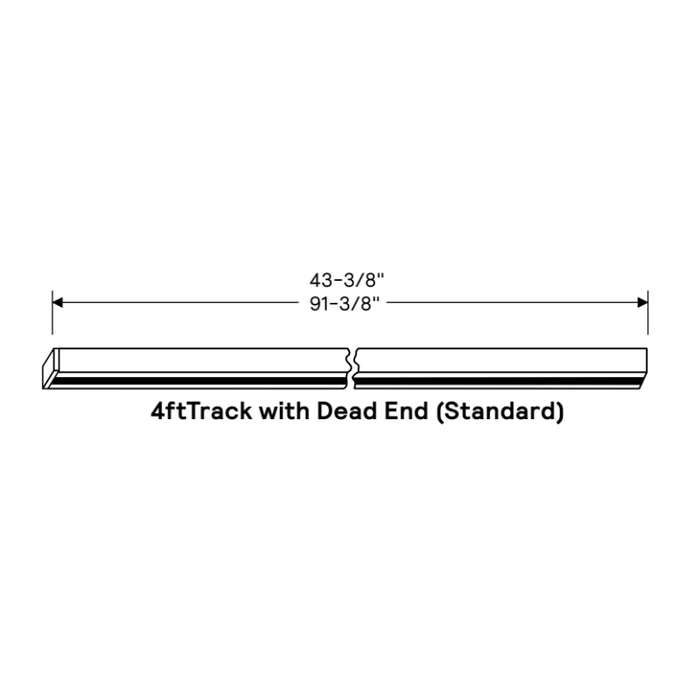 Lightolier 6104 Advent 4-ft Track w/ Dead End