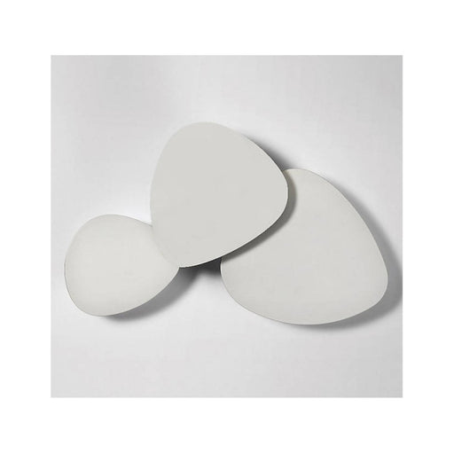 Bover Tria Set 3 3-lt 22" LED Wall Sconce-White Satin Lacquer