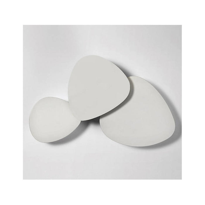Bover Tria Set 3 3-lt 22" LED Wall Sconce-White Satin Lacquer
