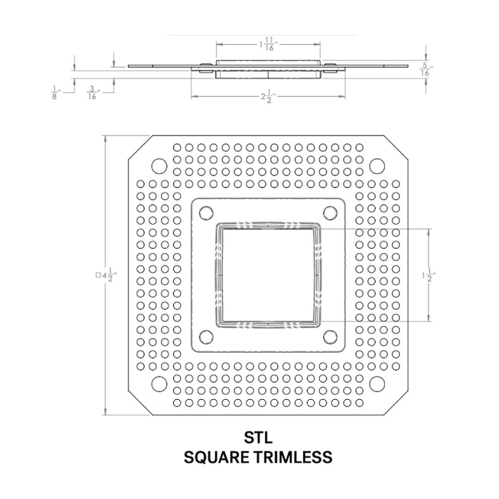 CSL WS-AIC-1 Whisper Flex LED Square Fixed Trimless