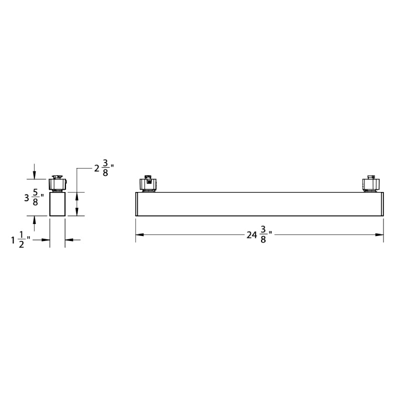 Juno TSLOT1 Trac-Master 2-ft 10W LED Linear Ambient Fixture, Lambertian Distribution, Flush Lens, 3500K