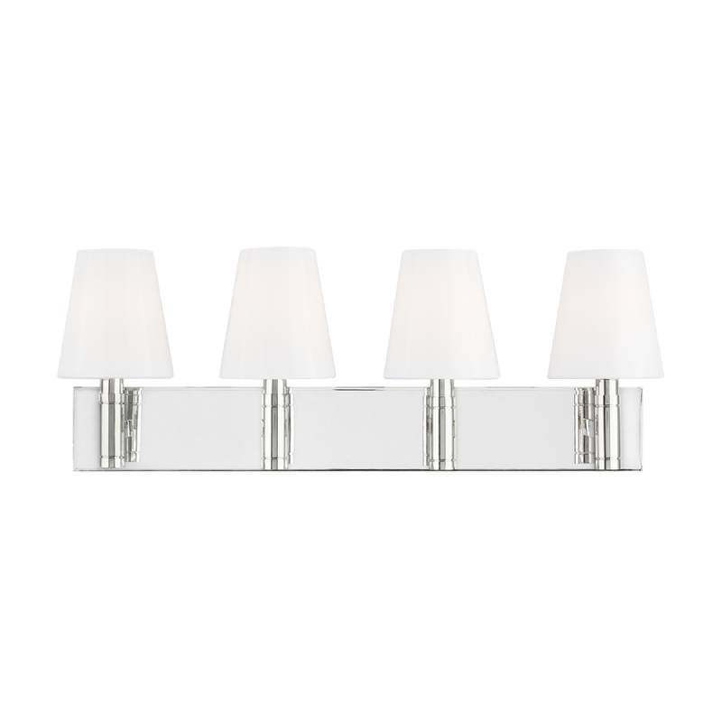 Visual Comfort TV1044 Beckham Classic 4-lt Vanity Light - Polished Nickel