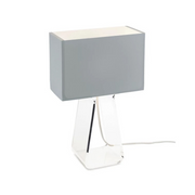Pablo Designs Tube Top 14" Tall Table Lamp - Silver/Clear