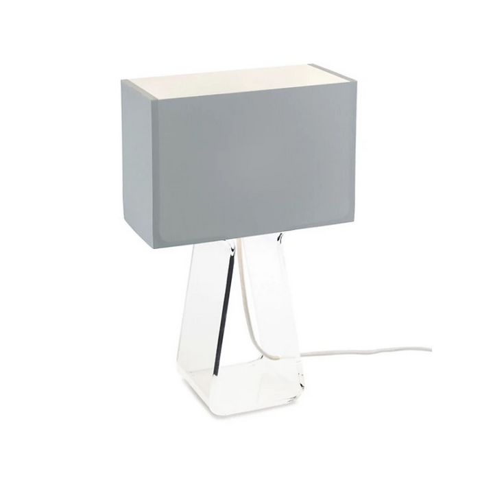 Pablo Designs Tube Top 14" Tall Table Lamp - Silver/Clear