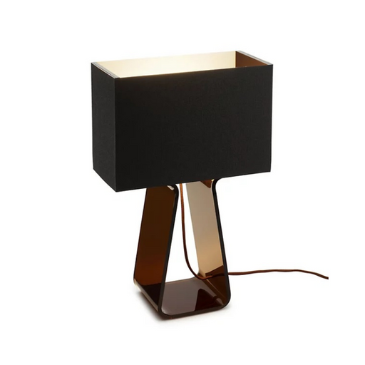Pablo Designs Tube Top 14" Tall Table Lamp - Charcoal/Charcoal