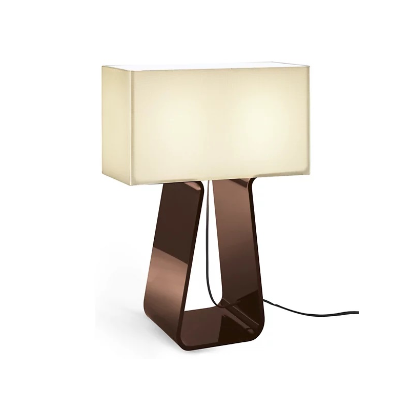 Pablo Designs Tube Top 14" Tall Table Lamp - White/Charcoal