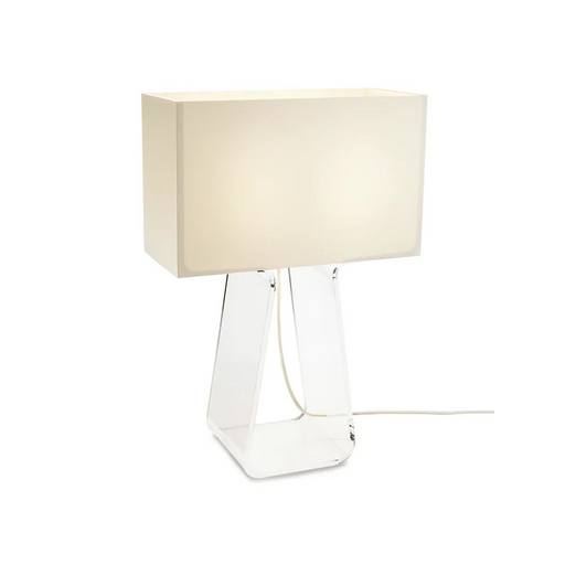 Pablo Designs Tube Top 21" Tall Table Lamp - White/Clear