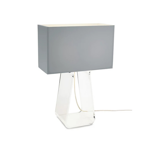 Pablo Designs Tube Top 21" Tall Table Lamp - Silver/Clear