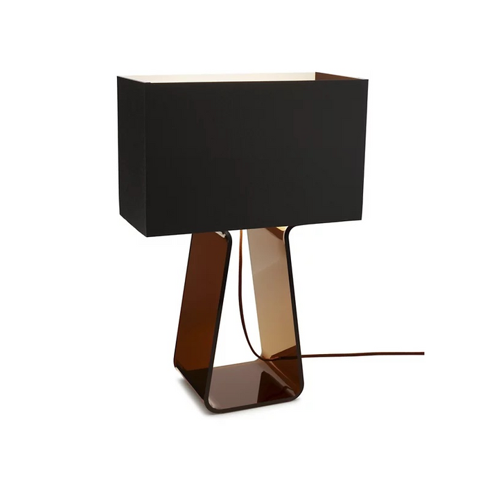 Pablo Designs Tube Top 21" Tall Table Lamp - Charcoal/Charcoal