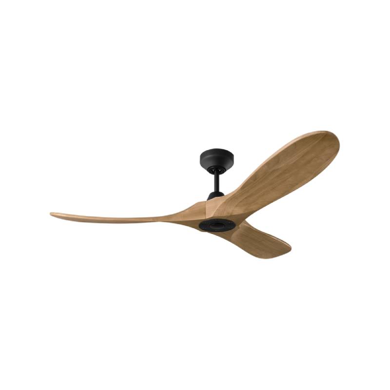 Monte Carlo Maverick Smart 52" Ceiling Fan-Matte Black with Naturel Honey Blades