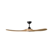 Monte Carlo Maverick Smart 60" Ceiling Fan-Midnight Black with Natural Honey Blades