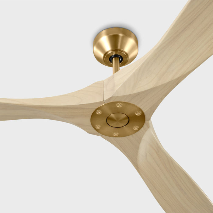Visual Comfort 3MAVSM70 Maverick Smart 70" Ceiling Fan - Burnished Brass with Washed White Oak Blades