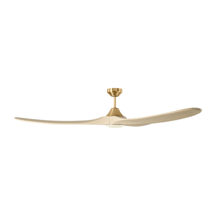 Visual Comfort 3MAVSM70D Maverick Smart 70" Ceiling Fan with LED Light Kit - Burnished Brass with Washed White Oak Blades