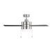 Generation 3SY44 Syrus 44" Ceiling Fan with LED Light Kit - Brushed Steel with Silver/Light Grey Weathered Oak Reversible Blades