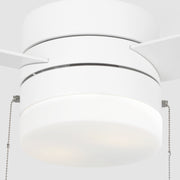 Generation 3SY44 Syrus 44" Ceiling Fan with LED Light Kit - Matte White with Matte White Blades