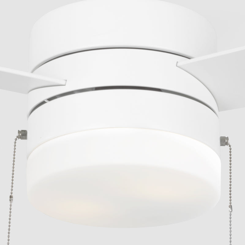 Generation 3SY44 Syrus 44" Ceiling Fan with LED Light Kit - Matte White with Matte White Blades