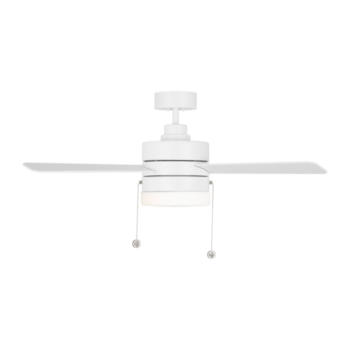 Generation 3SY44 Syrus 44" Ceiling Fan with LED Light Kit  - Matte White with Matte White Blades
