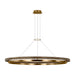 Visual Comfort SLCH30030 Grace 65 1-lt 65" LED Chandelier - Natural Brass/Weathered Oak