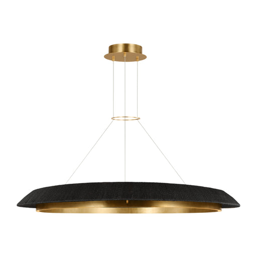 Visual Comfort SLCH557 Noa 51" LED Chandelier - Hand Rubbed Antique Brass/Washed Black